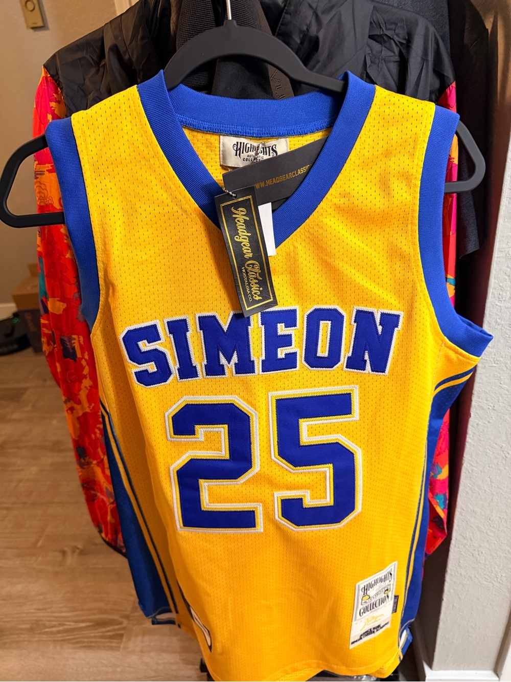 SIMEON 25 Yellow & Blue Basketball Jersey by